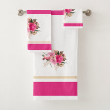 Elegant Rosa ros Blommigt Guld Bouquet