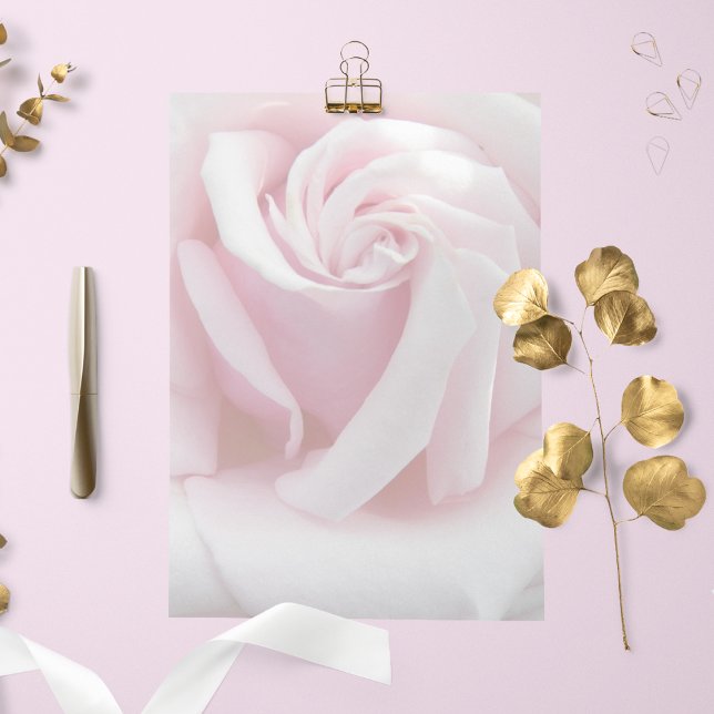 Elegant Rosa ros Bloom Blommigt Stationery Papper (In Situ)