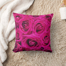 Elegant Rosa ros Bouquet Dekorativ kudde