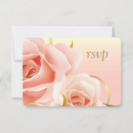 Elegant Rosa Ros Design Anpassade RSVP-kort OSA Kort
