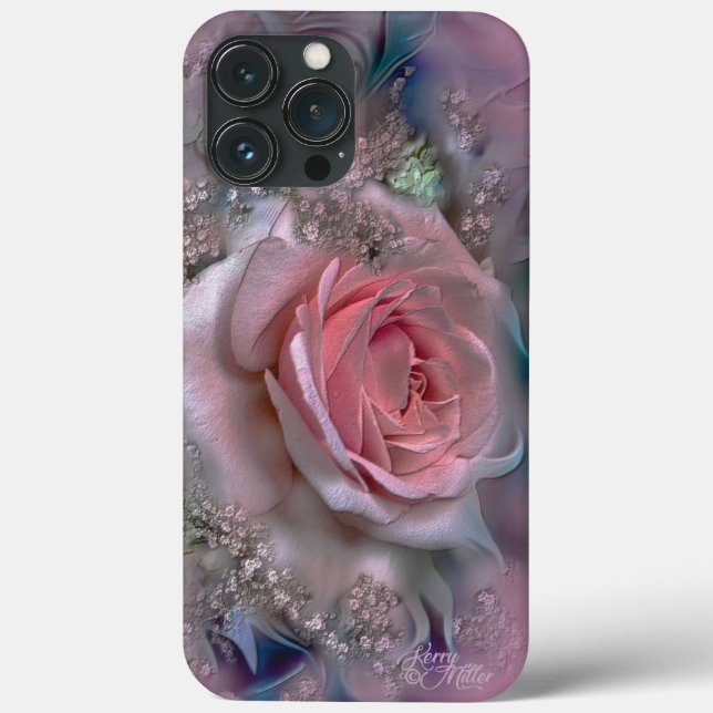 Elegant Rosa ros Fodral-Mate iphone case (Baksida)