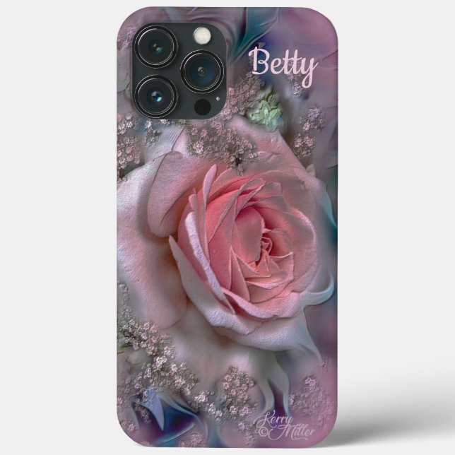 Elegant Rosa ros Fodral-Mate iphone case (Baksida)