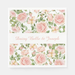 Elegant Rosa ros Garden Pappersservett