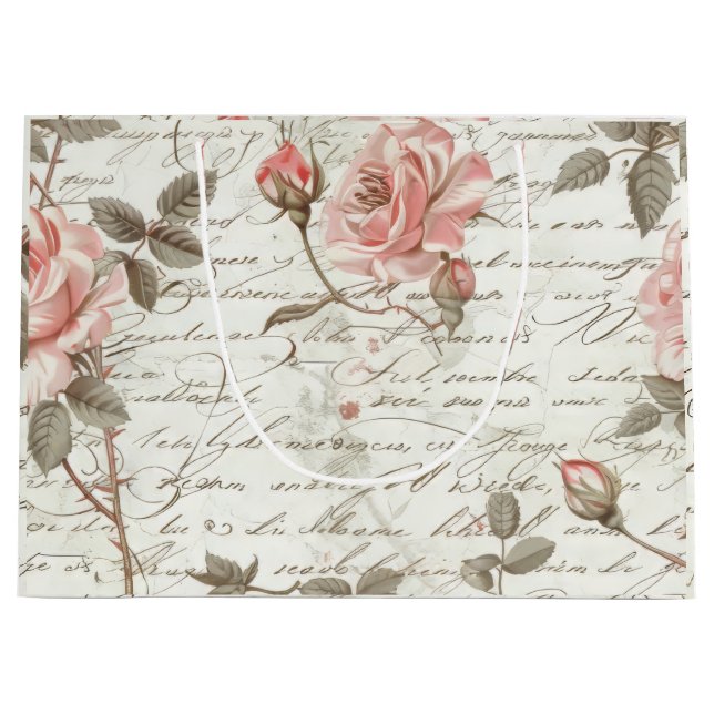 Elegant Rosa ros Gift Bag (Framsidan)