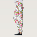 Elegant Rosa ros Girly Chic Blommönster Leggings<br><div class="desc">Den här moderna designen har ett rosa ros-blommönster #leggings #wear #apparel #gifts #fitness #sport #fitnesskläder #fitnesskläder #mode ##mode #stil #snyggt #trendig # #trending #blommigt</div>