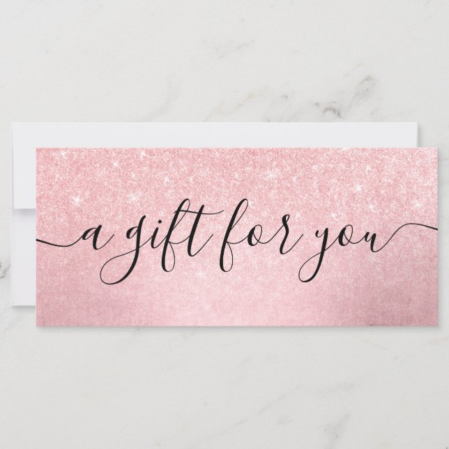 Elegant rosa ros glitter makeup artist (Framsida)