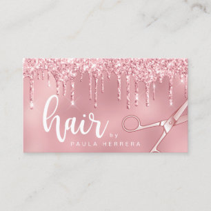 Elegant rosa ros guld glitter borrar frisylista visitkort