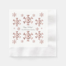 Elegant Rosa ros Guld Titta på Snöflingor jul