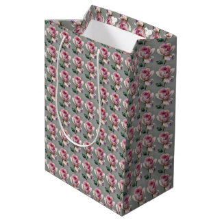 Elegant rosa ros impasto blomsterstor med presentp