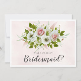 Elegant Rosa ros kommer du att bli mitt Bridesmaid