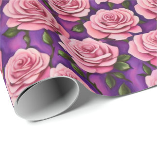Elegant Rosa ros Lila - Papper omformning av bakgr Presentpapper