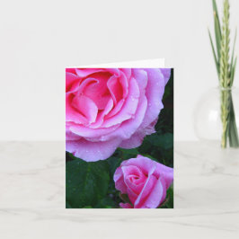 Elegant Rosa ros Note Card Tack Kort