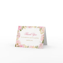 Elegant Rosa ros Quinceanera - tackkort