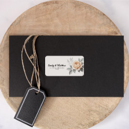 Elegant Rosa ros Returetiketter Adressetikett