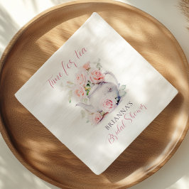 Elegant Rosa ros Tea Party Möhippa Pappersservett