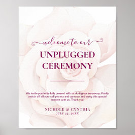 Elegant Rosa ros vattenfärgen Blommigt Bröllop Poster