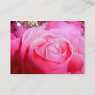 Elegant rosa rosbröllopsfixarenvisitkort visitkort