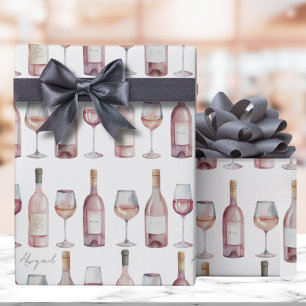 Elegant  Rosa Rosé Vin Presentpapper