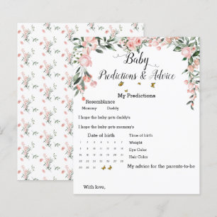 Elegant Rosa Rosor & Fjärilar Baby Shower Lek