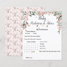 Elegant Rosa Rosor & Fjärilar Baby Shower Spel