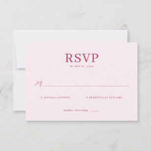 Elegant Rosa RSVP-kort OSA Kort