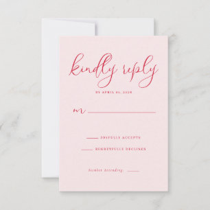 Elegant Rosa RSVP-kort OSA Kort