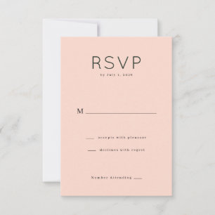 Elegant Rosa RSVP-kort OSA Kort