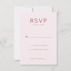 Elegant Rosa RSVP-kort OSA Kort