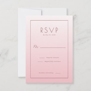 Elegant Rosa RSVP-kort OSA Kort