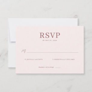 Elegant Rosa RSVP-kort OSA Kort