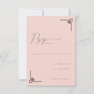 Elegant Rosa RSVP-kort OSA Kort
