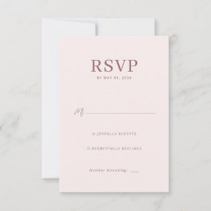 Elegant Rosa RSVP-kort OSA Kort