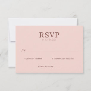 Elegant Rosa RSVP-kort OSA Kort