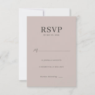 Elegant Rosa RSVP-kort OSA Kort