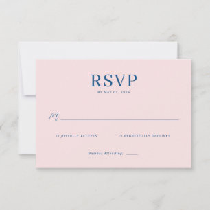 Elegant Rosa RSVP-kort OSA Kort