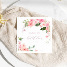 Elegant Rosa Sakura Flowers Möhippa Napkins Pappersservett