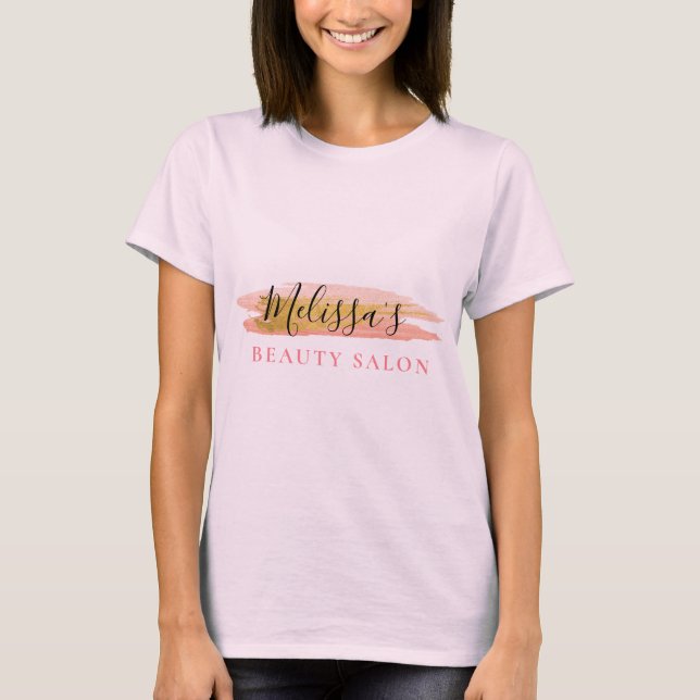 elegant rosa salong, verksamhet t shirt (Framsida)