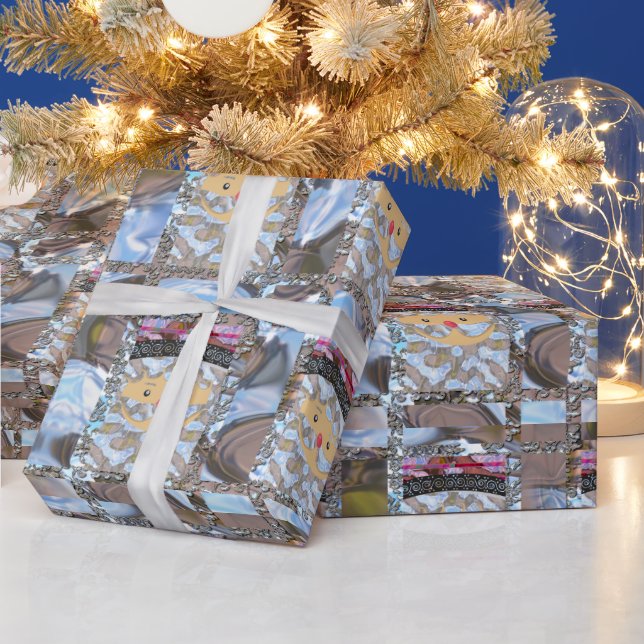 Elegant Rosa Santa Chic jul jul 2 Papper inkapslin Presentpapper (Helgdagar)