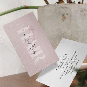 Elegant rosa saxklippare för frisör minimalistisk visitkort