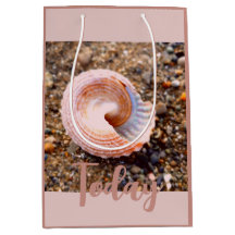 Elegant Rosa Seashell Anpassningsbar Gift Bag