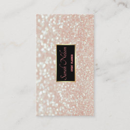 Elegant Rosa Sequins Affärskort Visitkort
