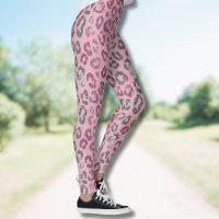Elegant rosa silver glitter leopard på roséguld