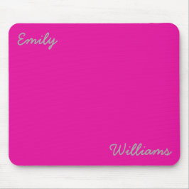 Elegant Rosa Silver Grått Typografi minimalistisk  Musmatta