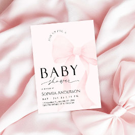 Elegant Rosa Slinga Baby Shower Inbjudningar
