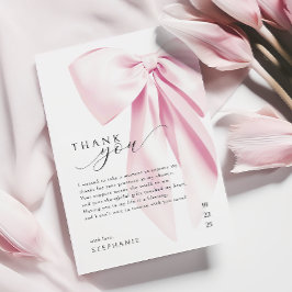 Elegant Rosa Slinga Bröllopsdusch Tack Kort