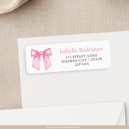Elegant Rosa Slinga Returadress Etikett