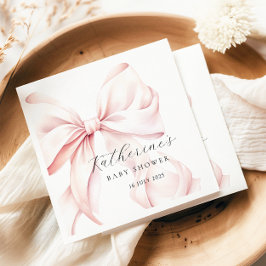 Elegant Rosa Slöja Baby Bröllopsdusch Pappersservett