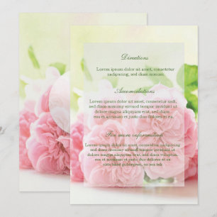 Elegant Rosa sommartid Ro Bröllop Inbjudningar