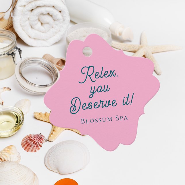 Elegant Rosa Spa - julklapp för affärsändamål Gåvor Etiketter (Skapare uppladdad)