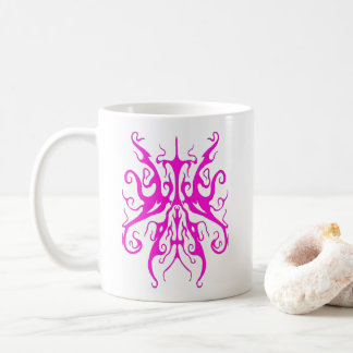 Elegant Rosa Stam-mask Abstrakt Design Kaffemugg
